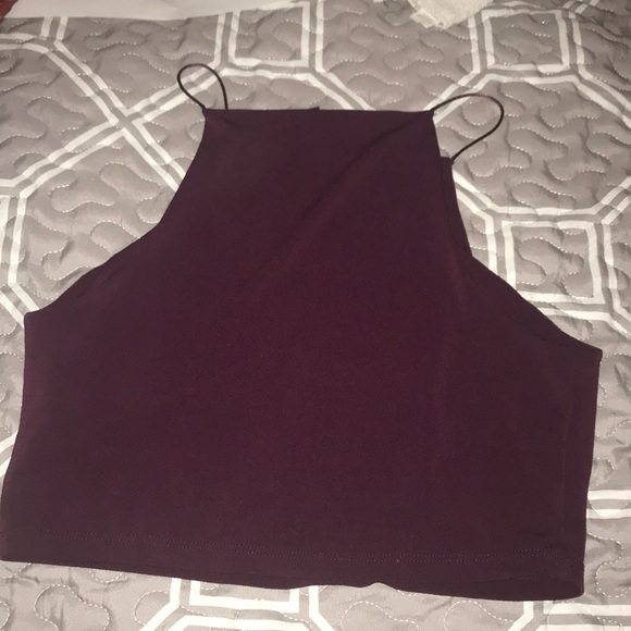 Burgundy Crop Top - Picture 3 of 3
